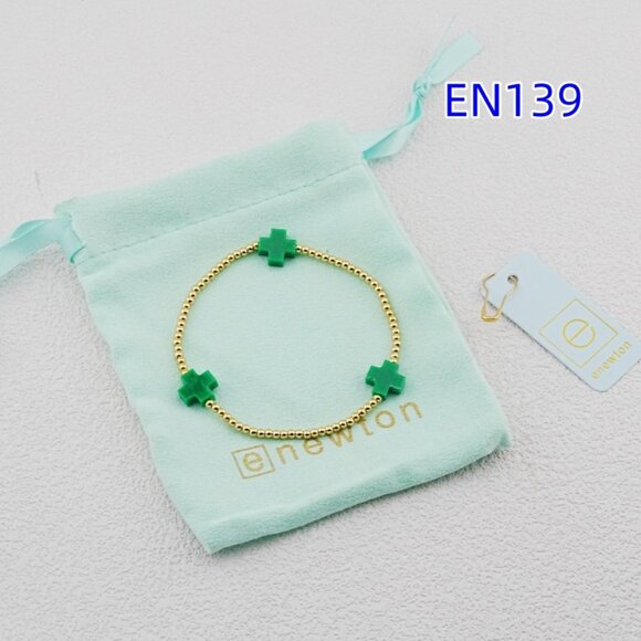Enewton Gold Bead Cross Bracelet